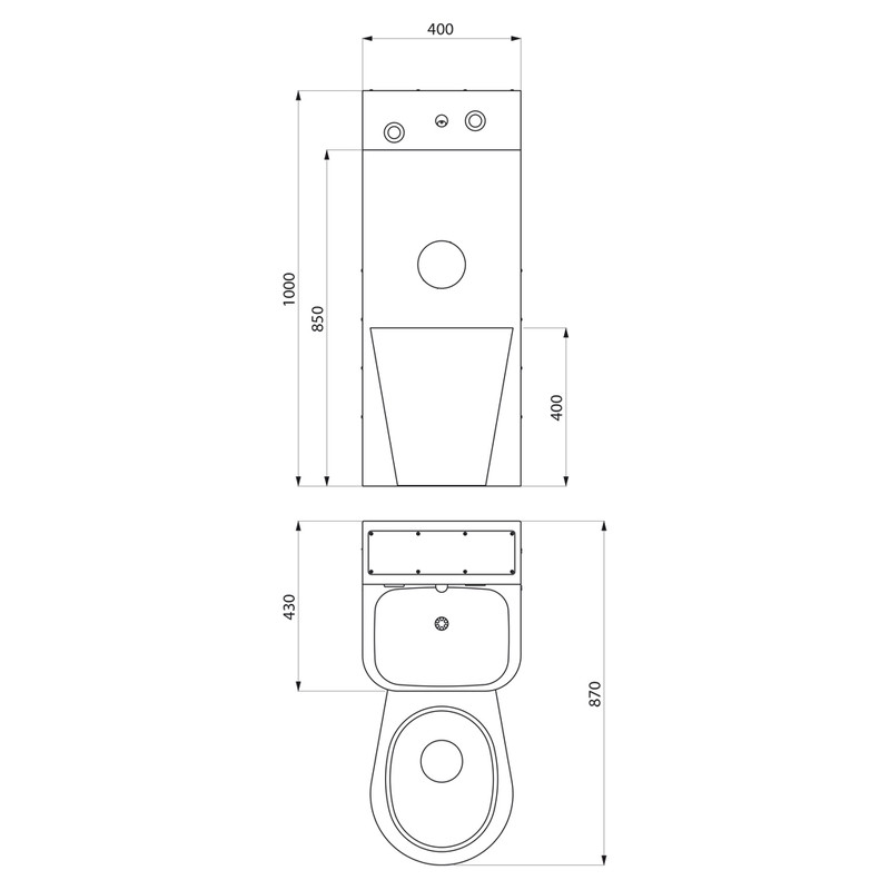 Heno Kombi WC & TS (Centrerad)